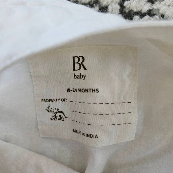 Banana Republic Baby White Linen Embroidered Overall Jumpsuit Size 18-24 Months - Picture 3 of 5